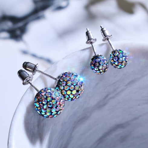 Midnight Confetti Crystal | .925 Sterling Silver | Kikiballa Earrings